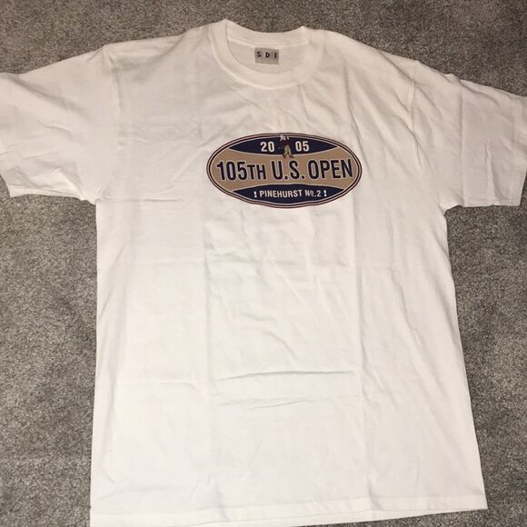 New 2005 White Pinehurst No 2 Putter Boy 105th US Open Golf T shirt M Michael - Picture 2 of 5